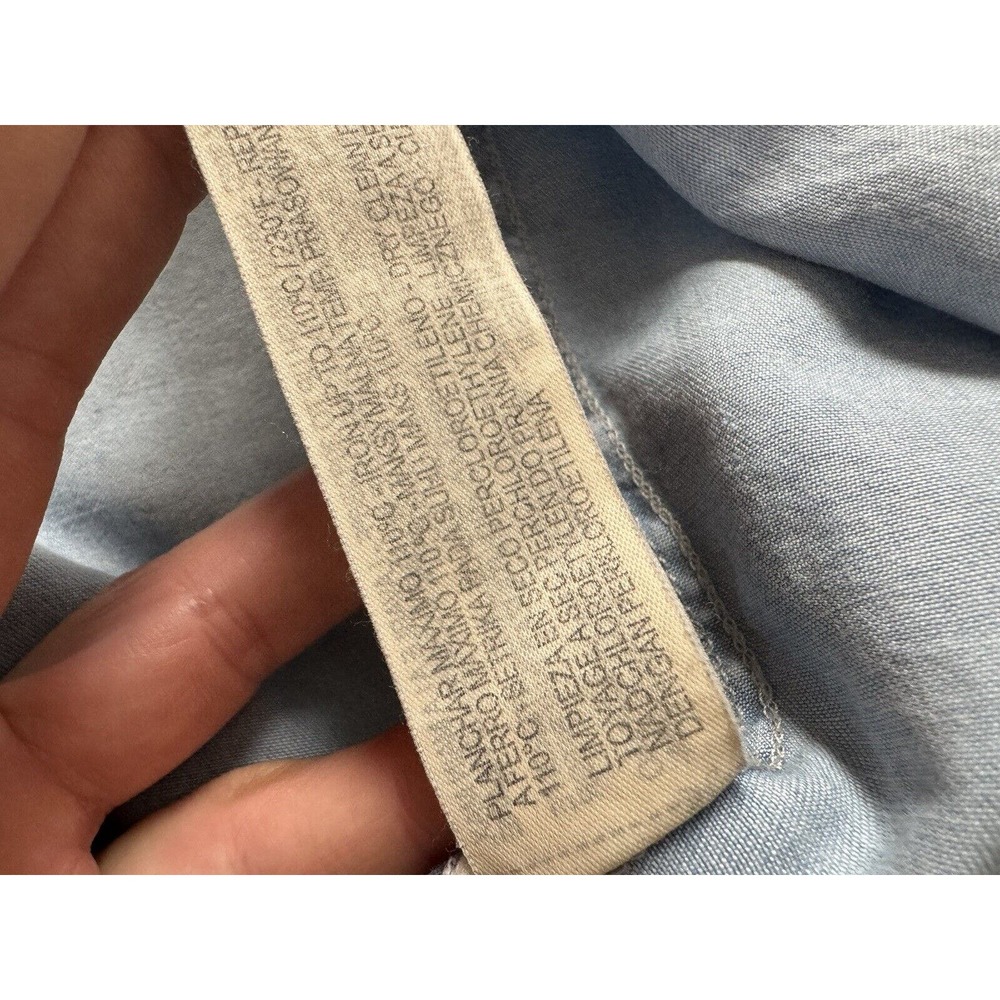 Zara mini Dress Blue Chambray Off The Shoulder Ruffled - Picture 8 of 9